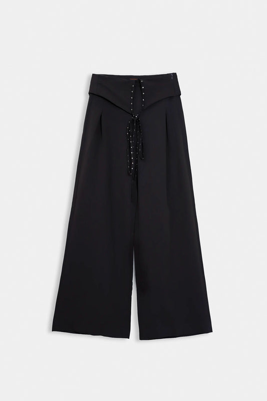 Trousers With Embellished Drawstring - Cougar Clothing