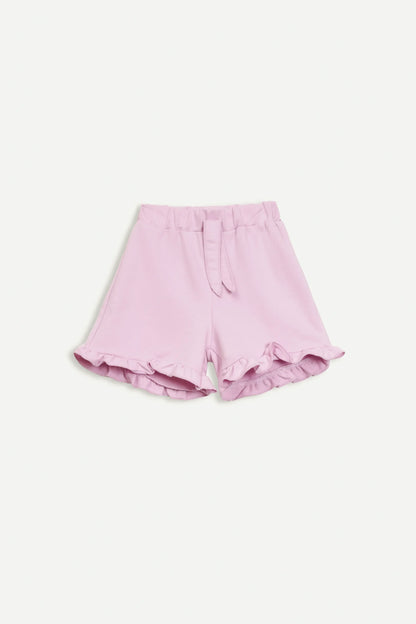Frilled Shorts With Knot - Cougar Clothing