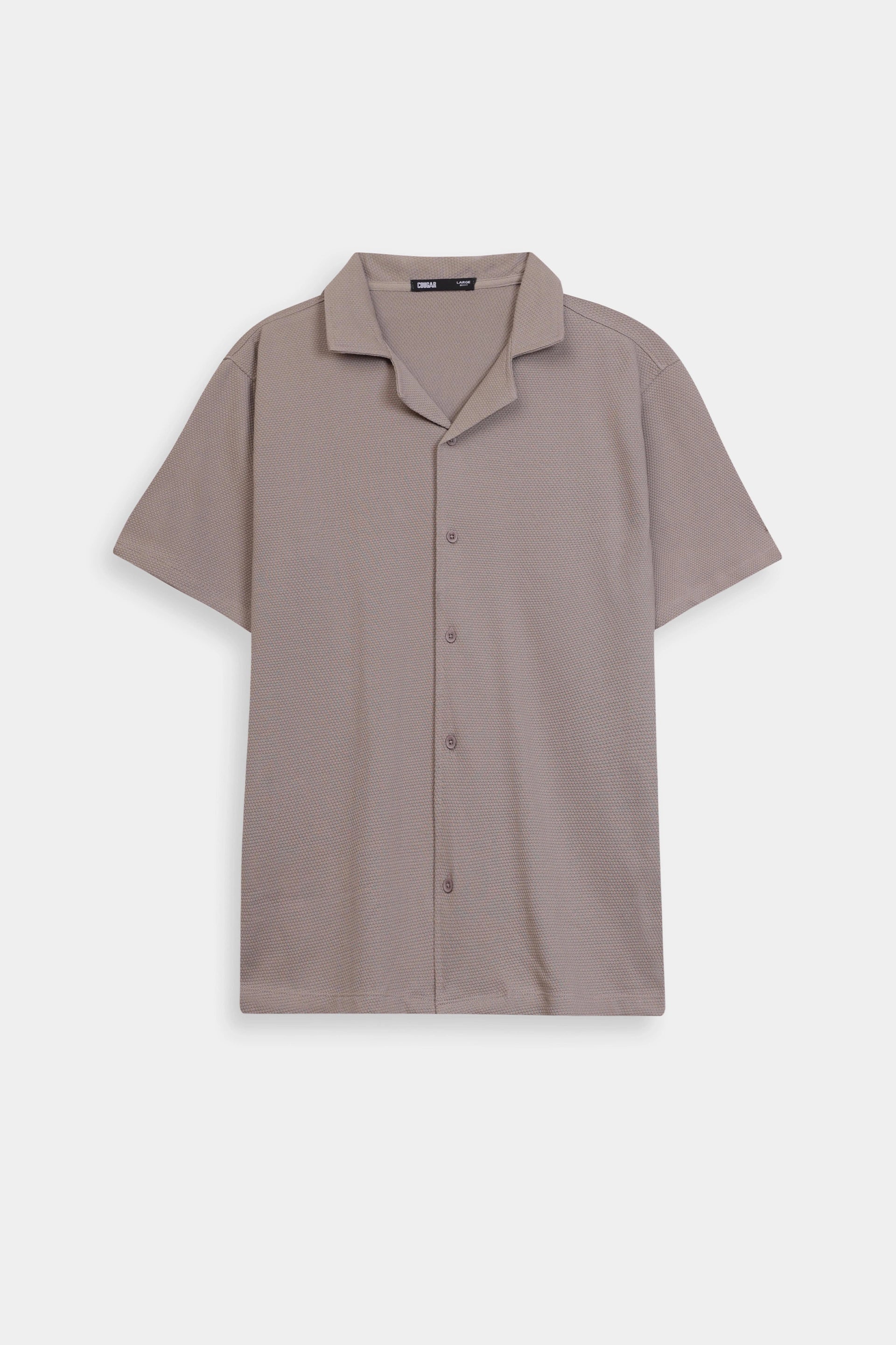 Popcorn Knit Boxy Shirt - Cougar Clothing