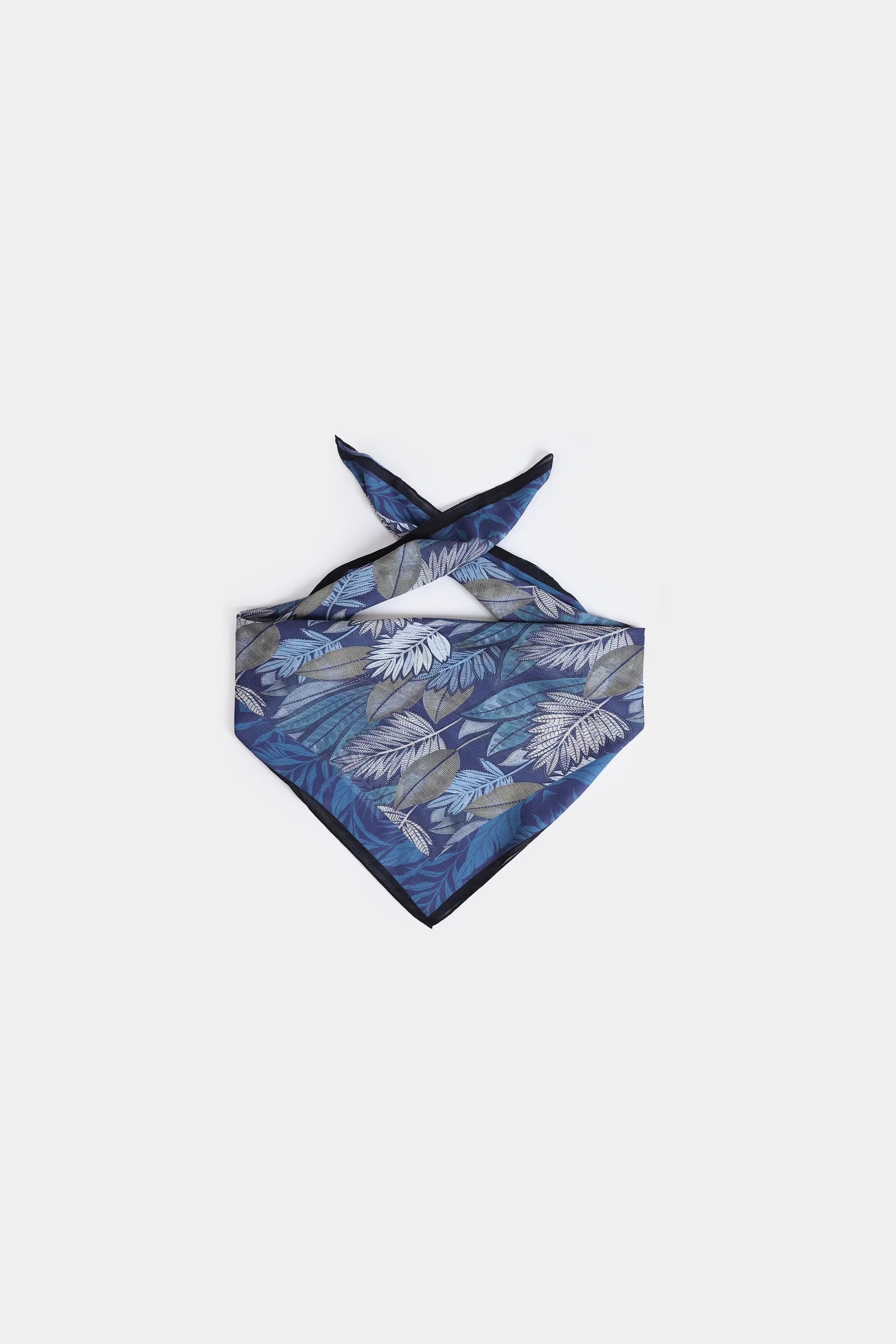 Leafy Print Silk Scarf - Cougar Clothing