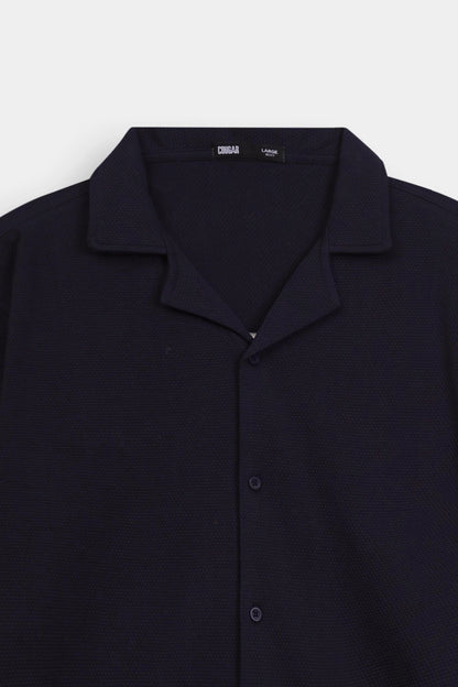Popcorn Knit Boxy Shirt - Cougar Clothing