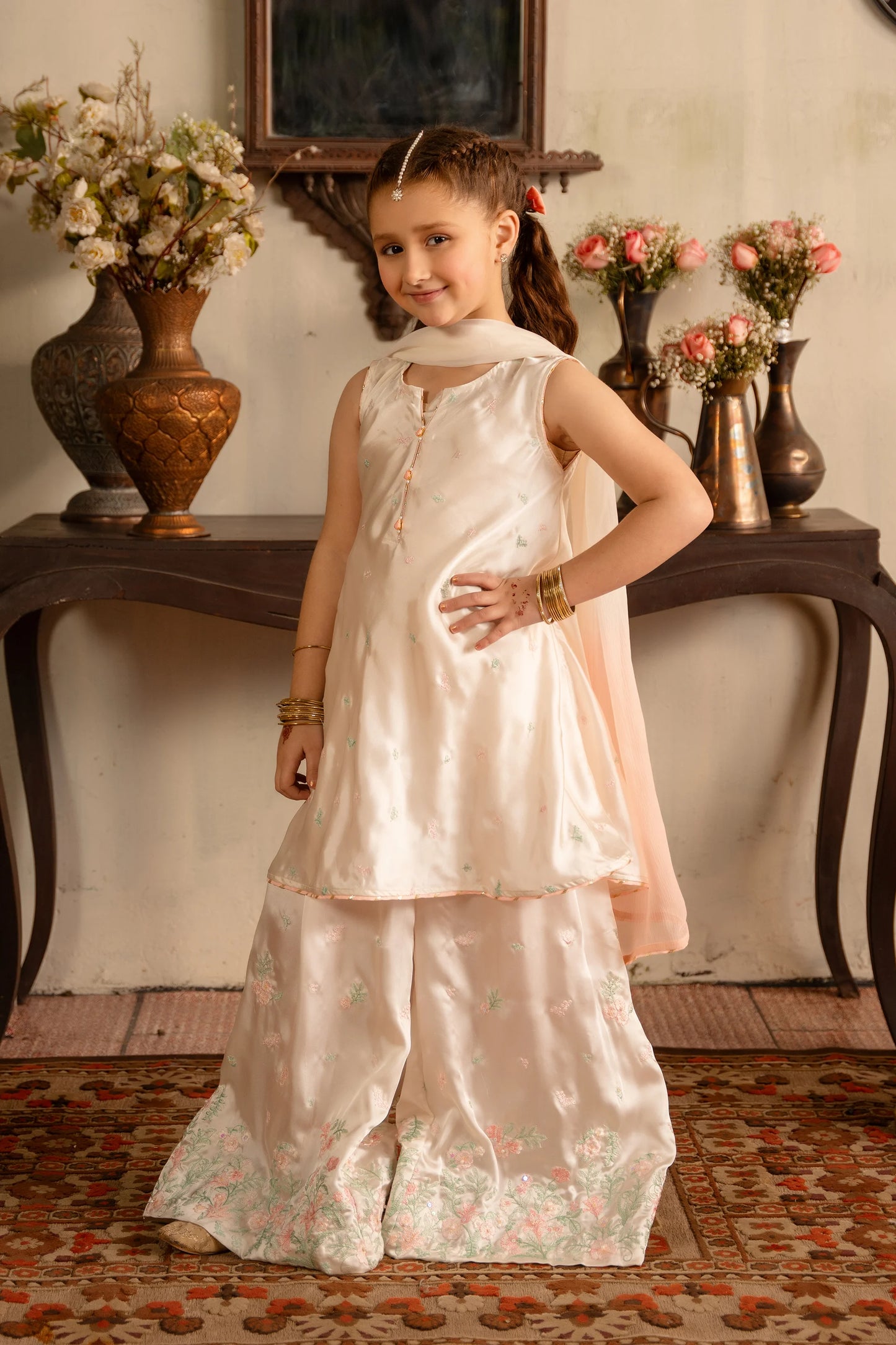 Embroidered Palazzo Set - Cougar Clothing