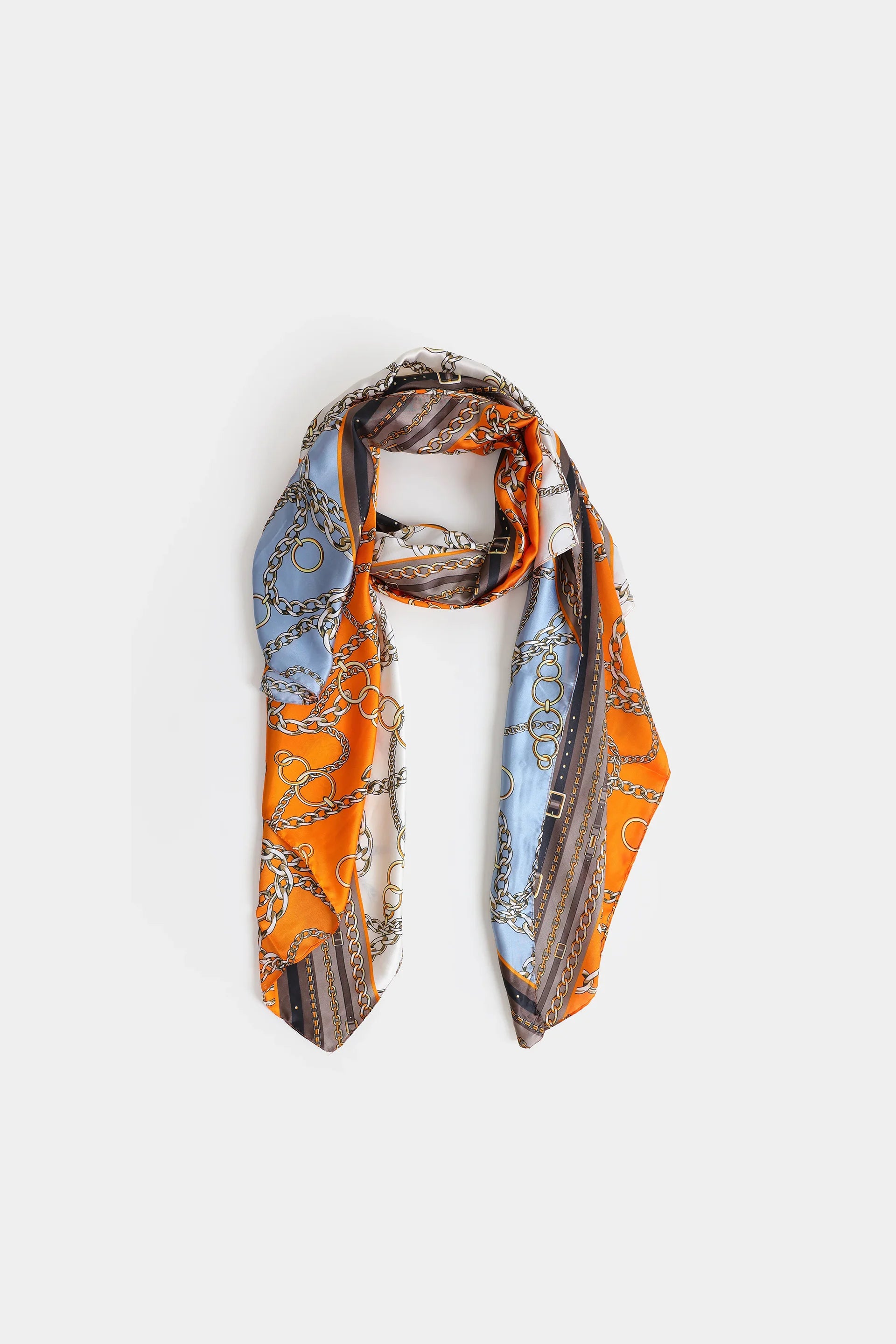 Chain Print Silk Scarf - Cougar Clothing