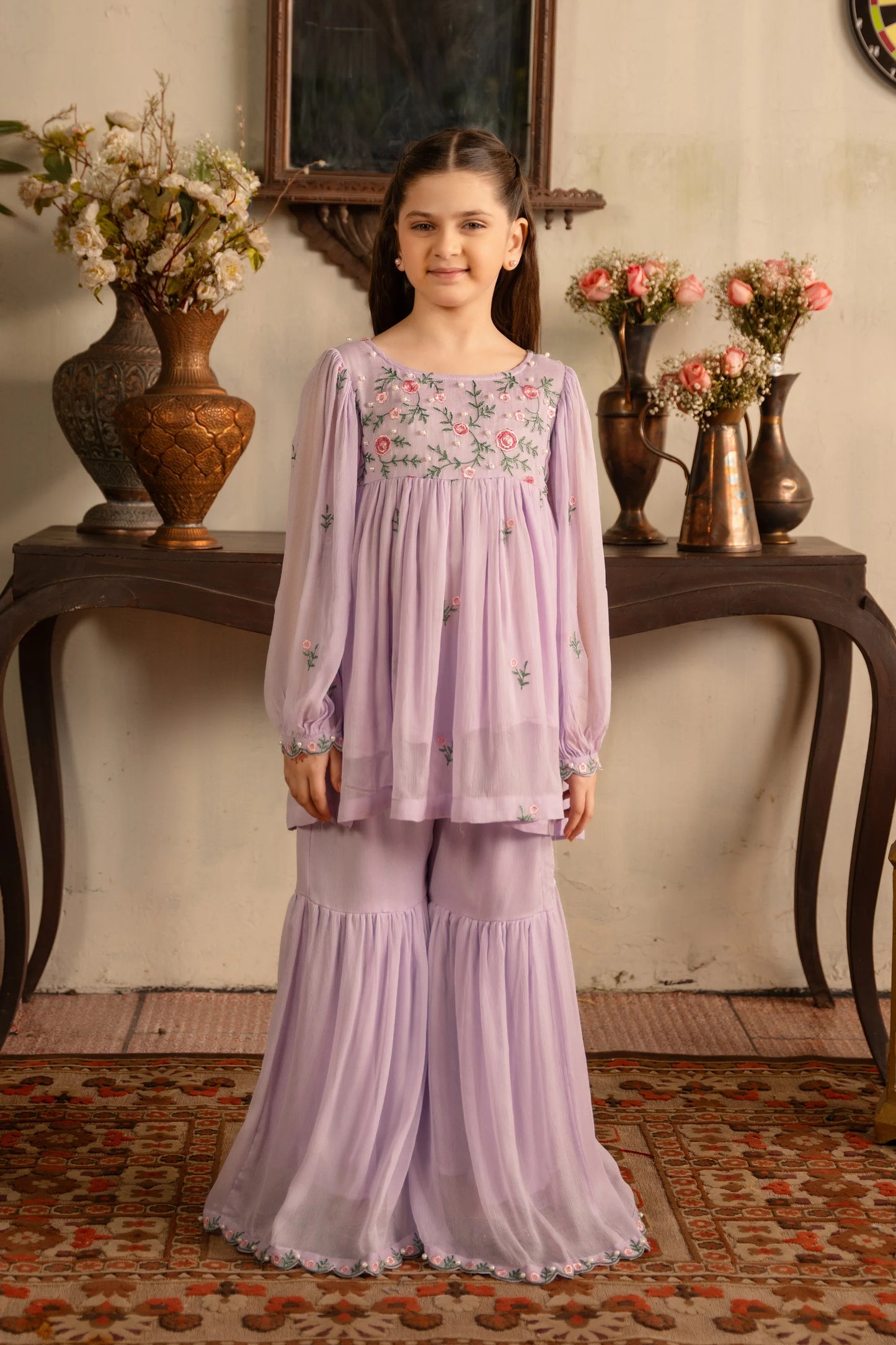 Chiffon Gharara Set - Cougar Clothing