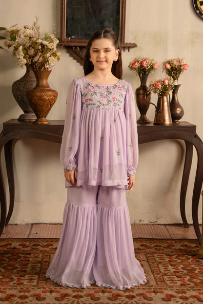 Chiffon Gharara Set - Cougar Clothing
