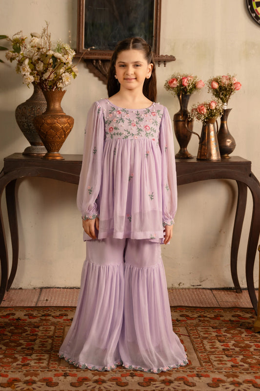 Chiffon Gharara Set - Cougar Clothing