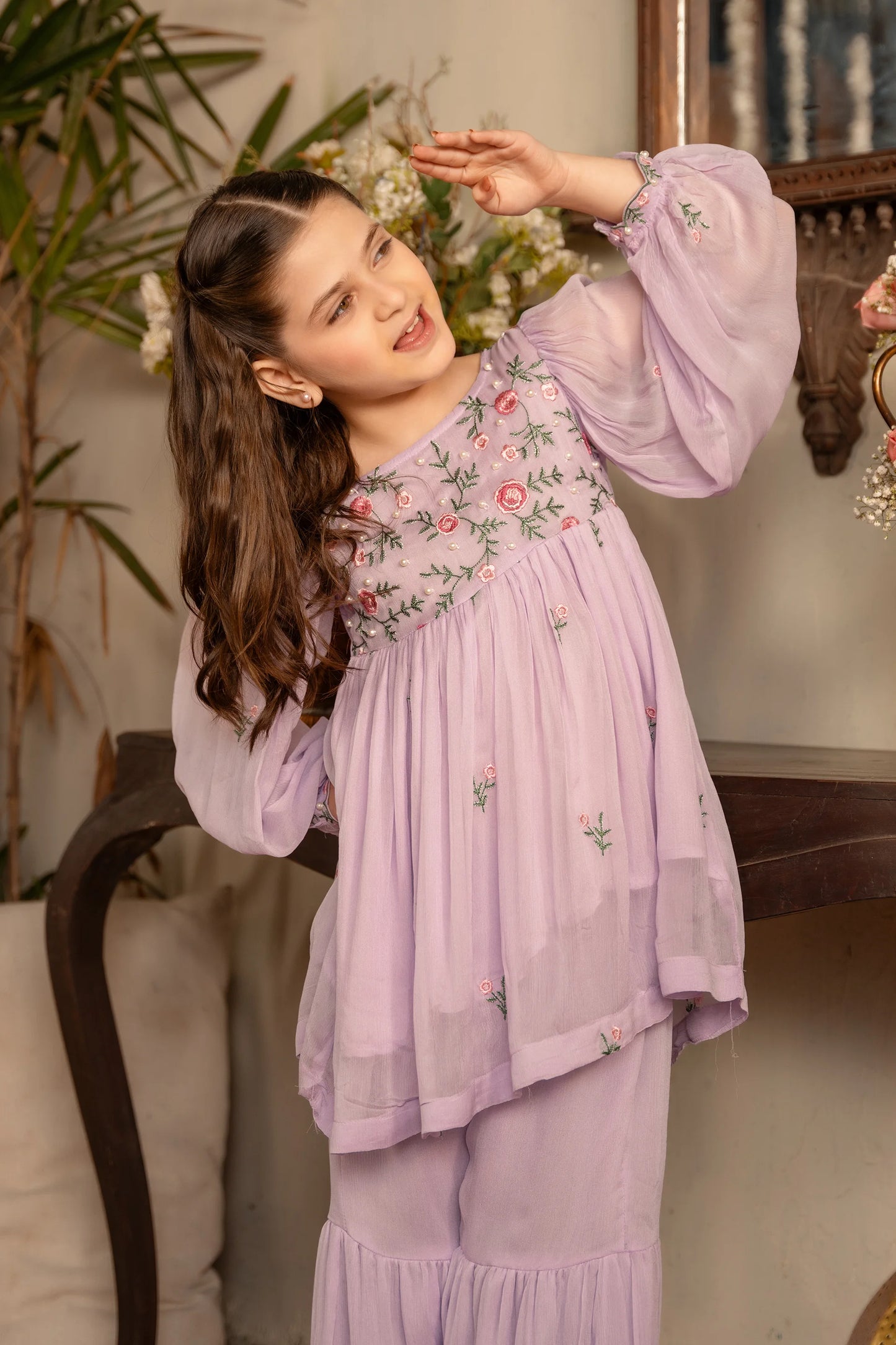 Chiffon Gharara Set - Cougar Clothing