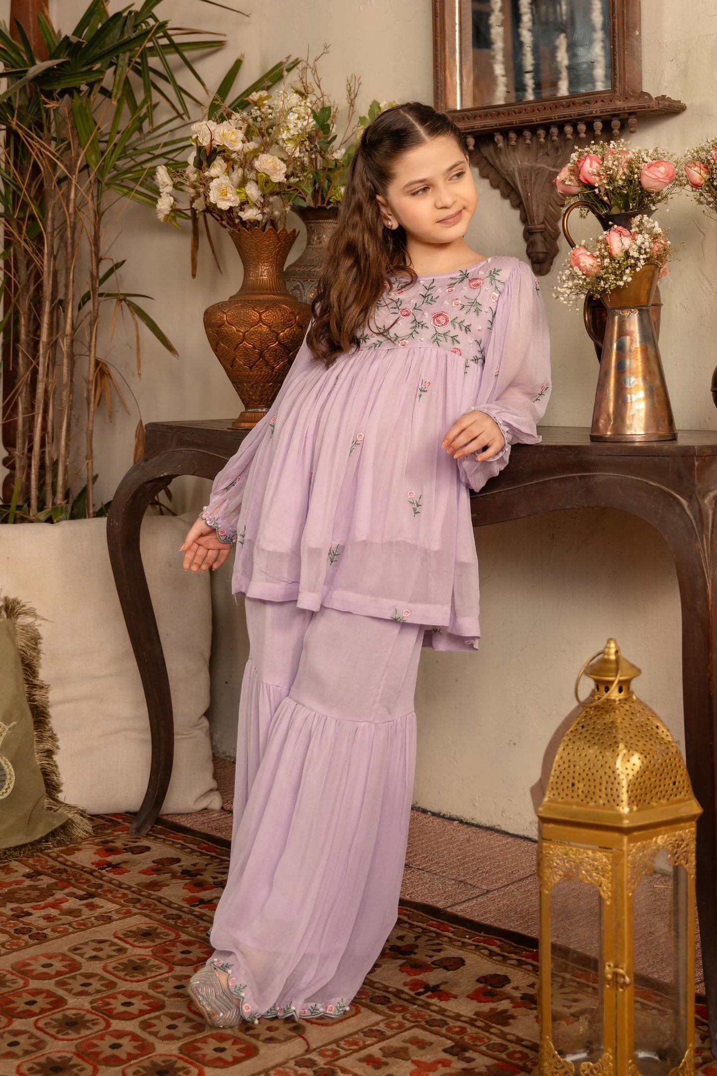 Chiffon Gharara Set - Cougar Clothing
