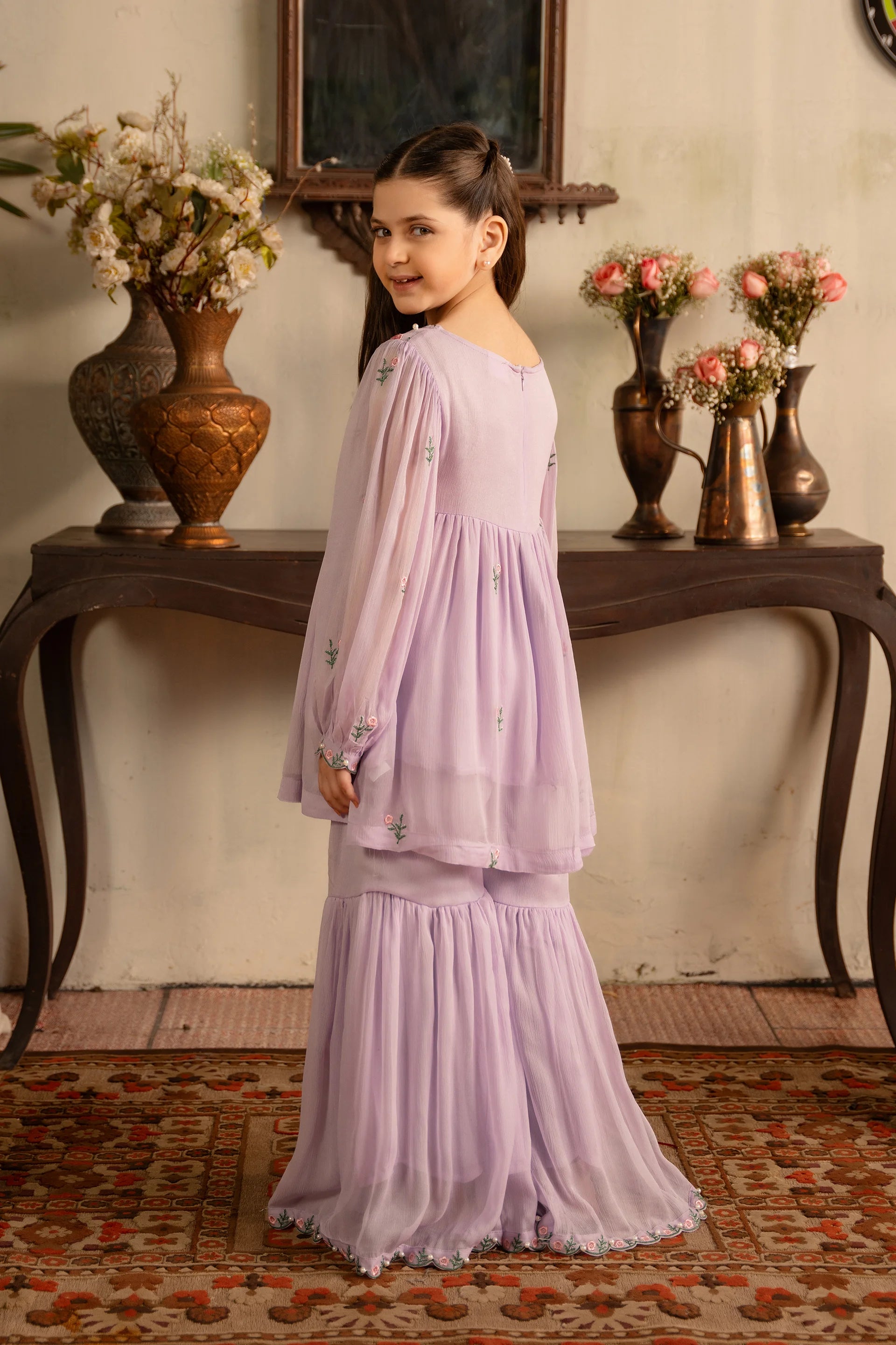 Chiffon Gharara Set - Cougar Clothing