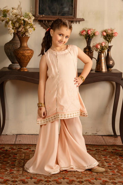 Raw Silk Sharara Set - Cougar Clothing