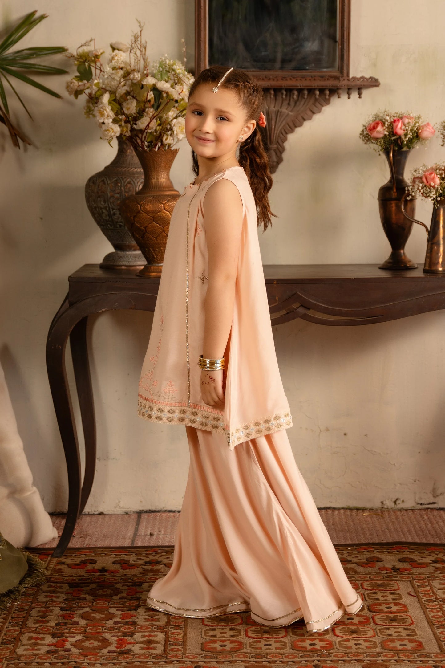 Raw Silk Sharara Set - Cougar Clothing