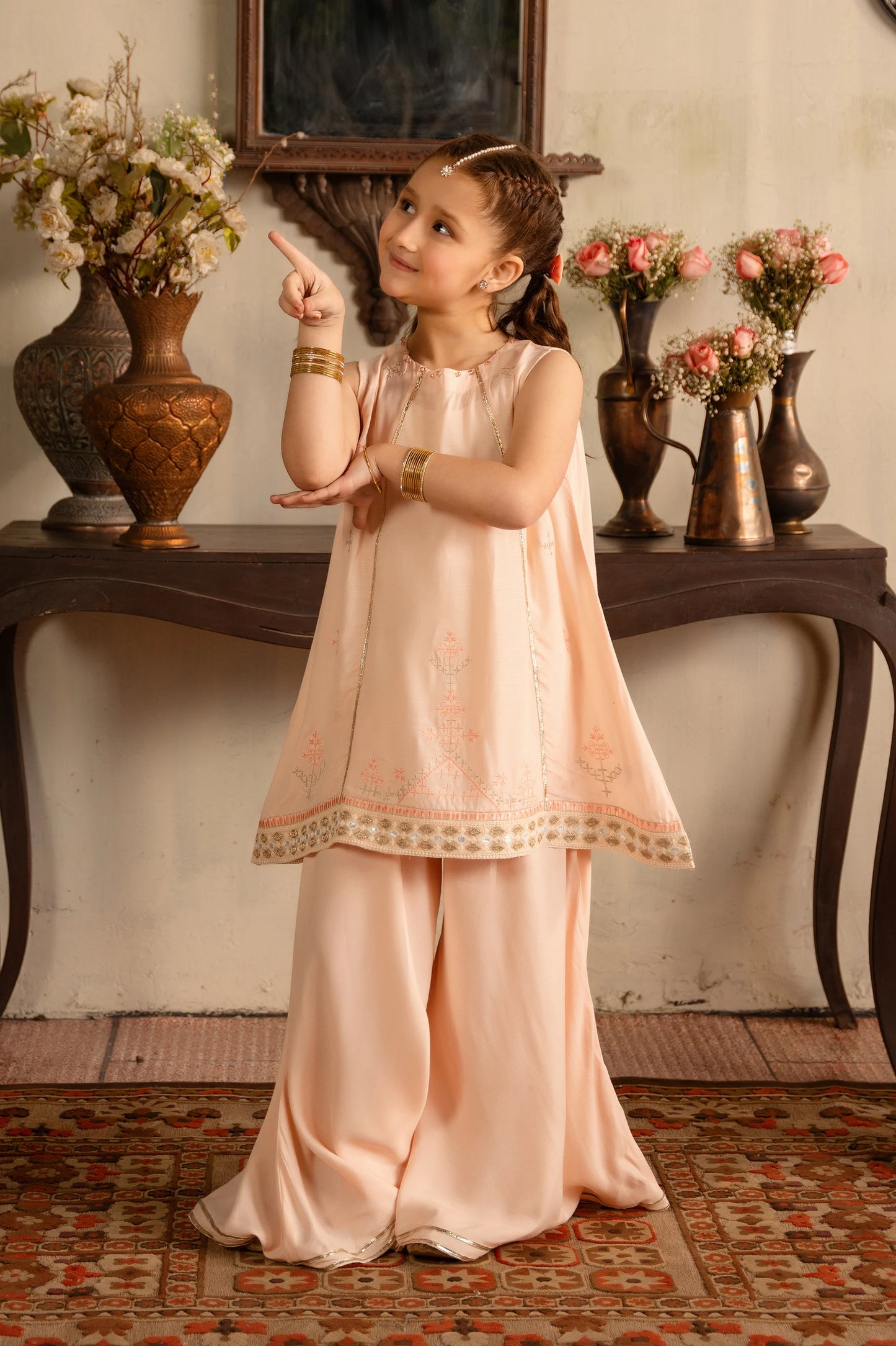 Raw Silk Sharara Set - Cougar Clothing