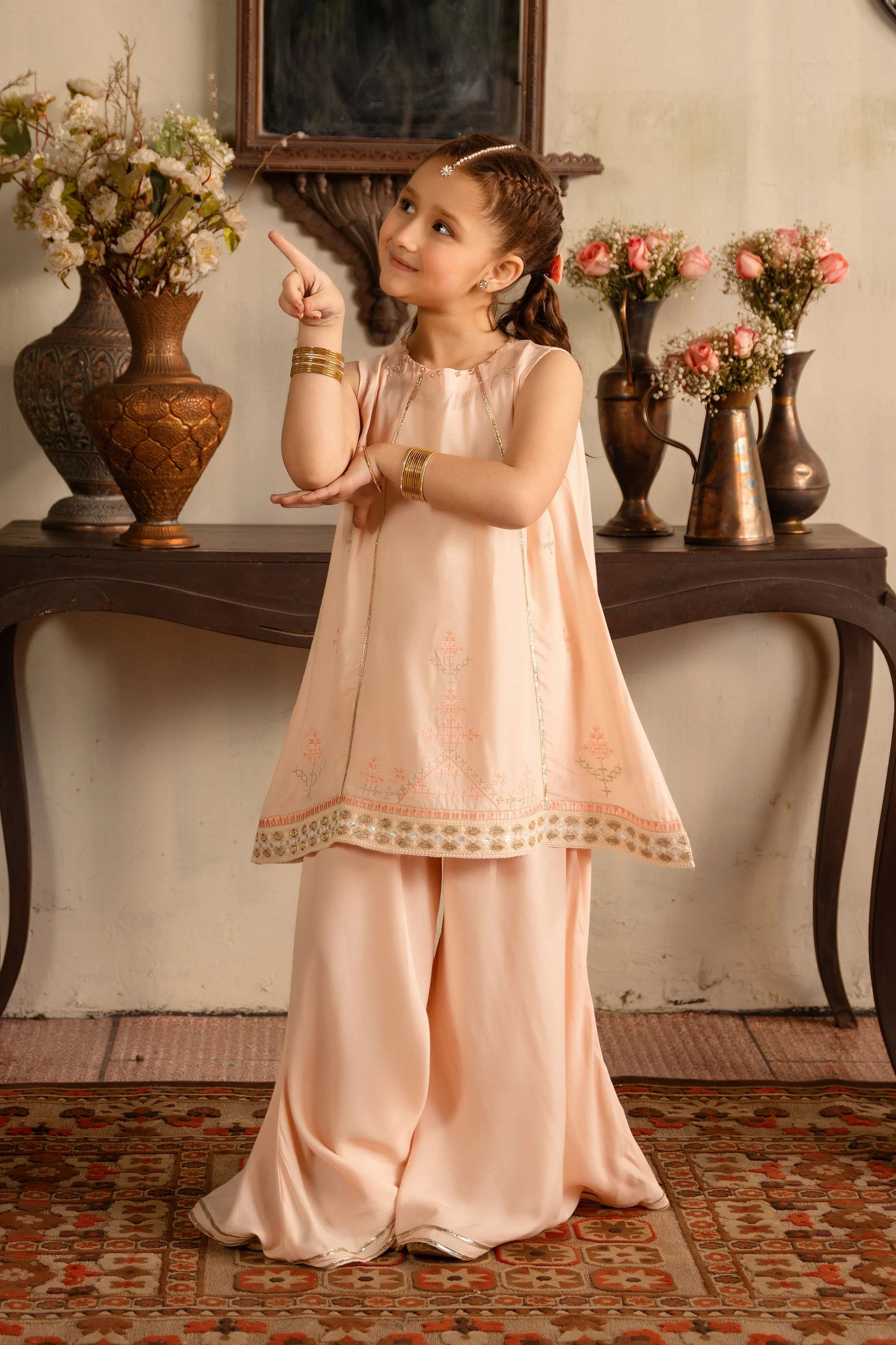 Raw Silk Sharara Set - Cougar Clothing
