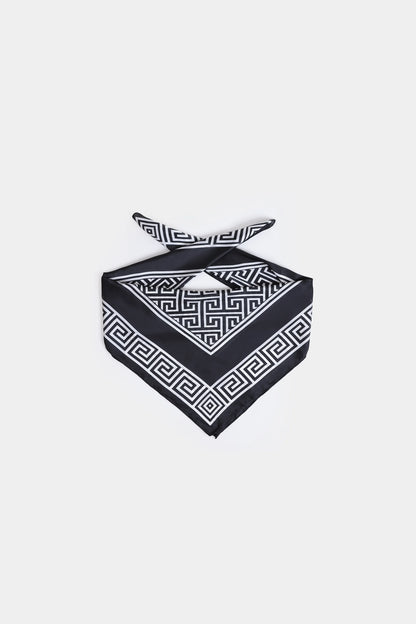 Geometric Print Silk Scarf - Cougar Clothing