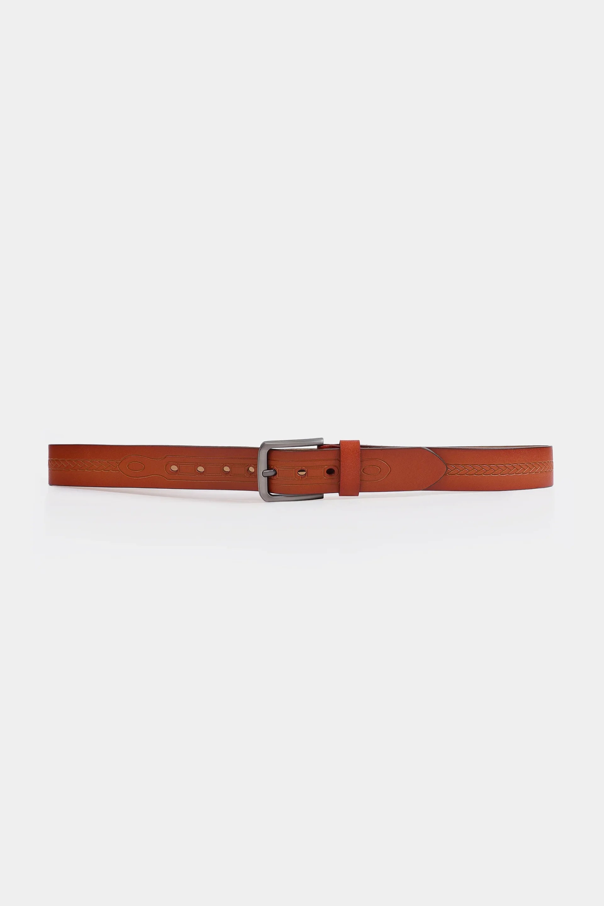 Embossed Leather Belt - Cougar Clothing