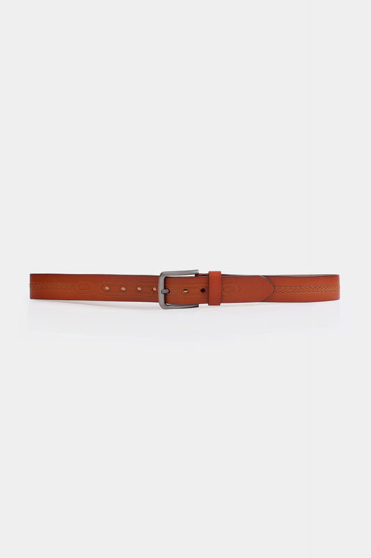 Embossed Leather Belt - Cougar Clothing