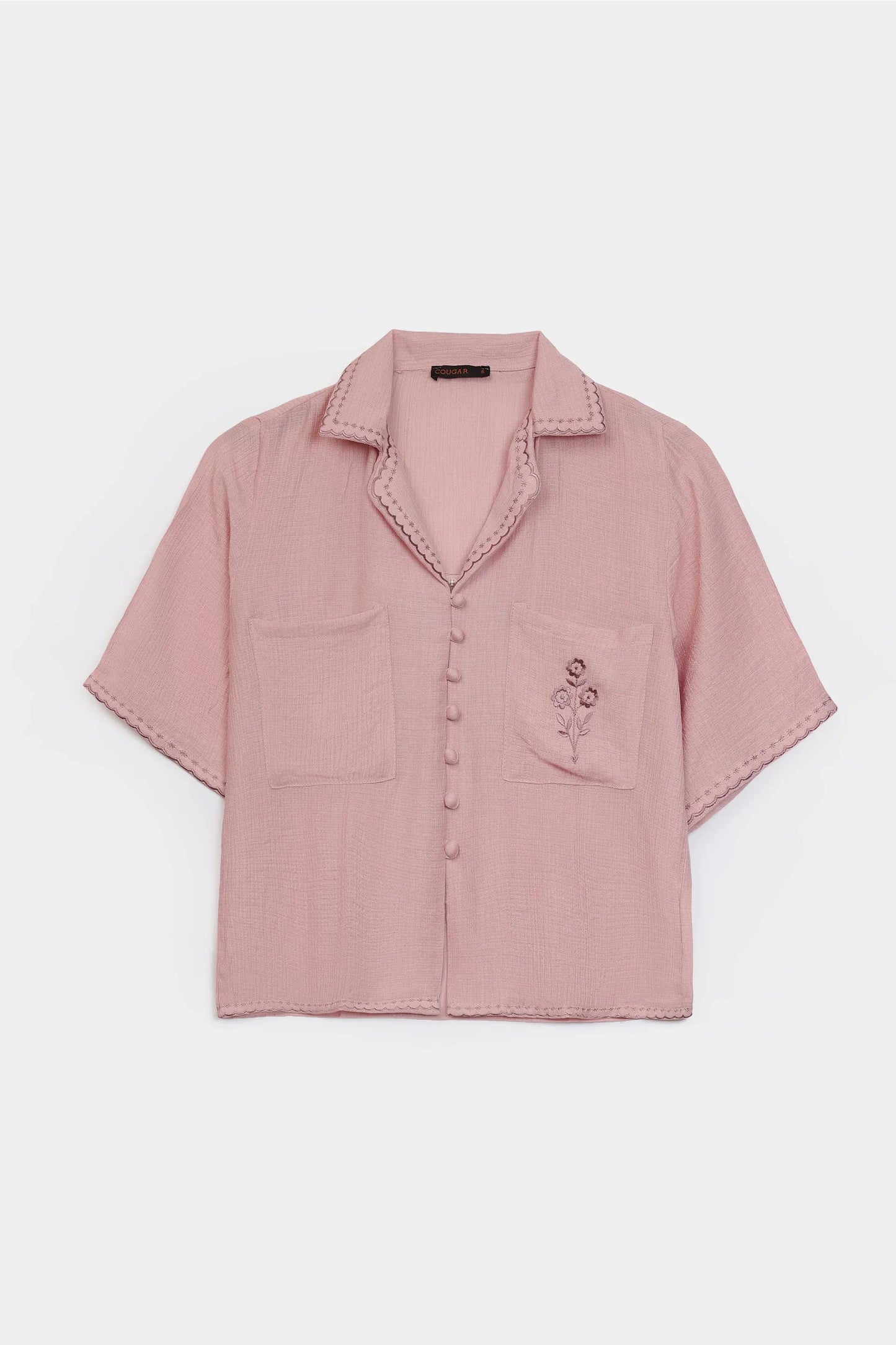 Embroidered Resort Collar Shirt - Cougar Clothing