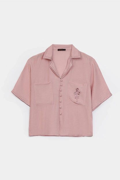 Embroidered Resort Collar Shirt - Cougar Clothing