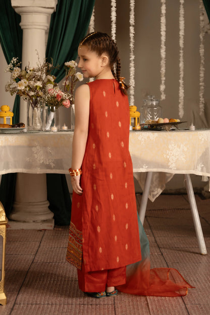 Jamawar Embroidered Kurti Set - Cougar Clothing