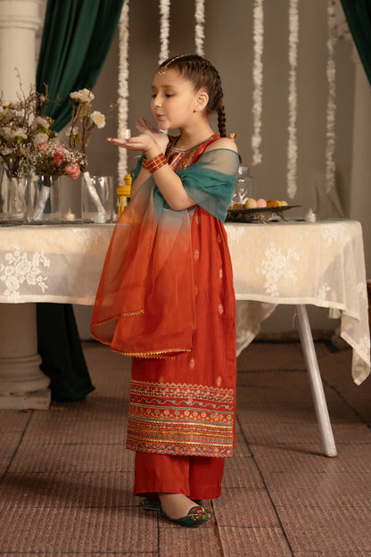 Jamawar Embroidered Kurti Set - Cougar Clothing