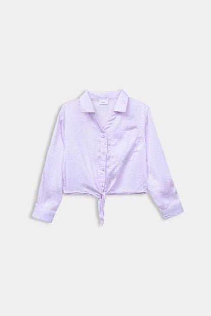Front Tie Silk Shirt - Cougar Clothing