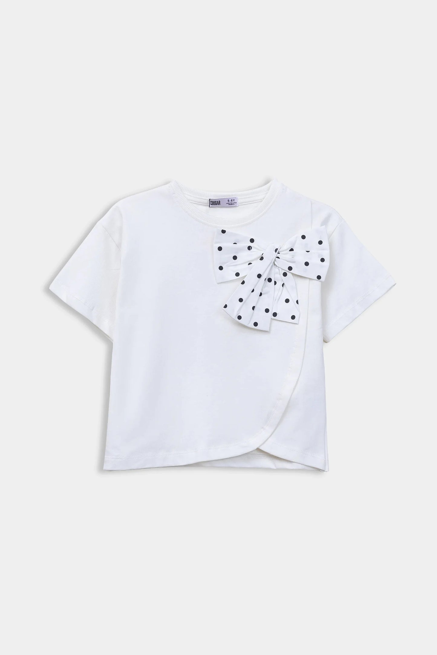 Polka Dot Bow T-Shirt - Cougar Clothing