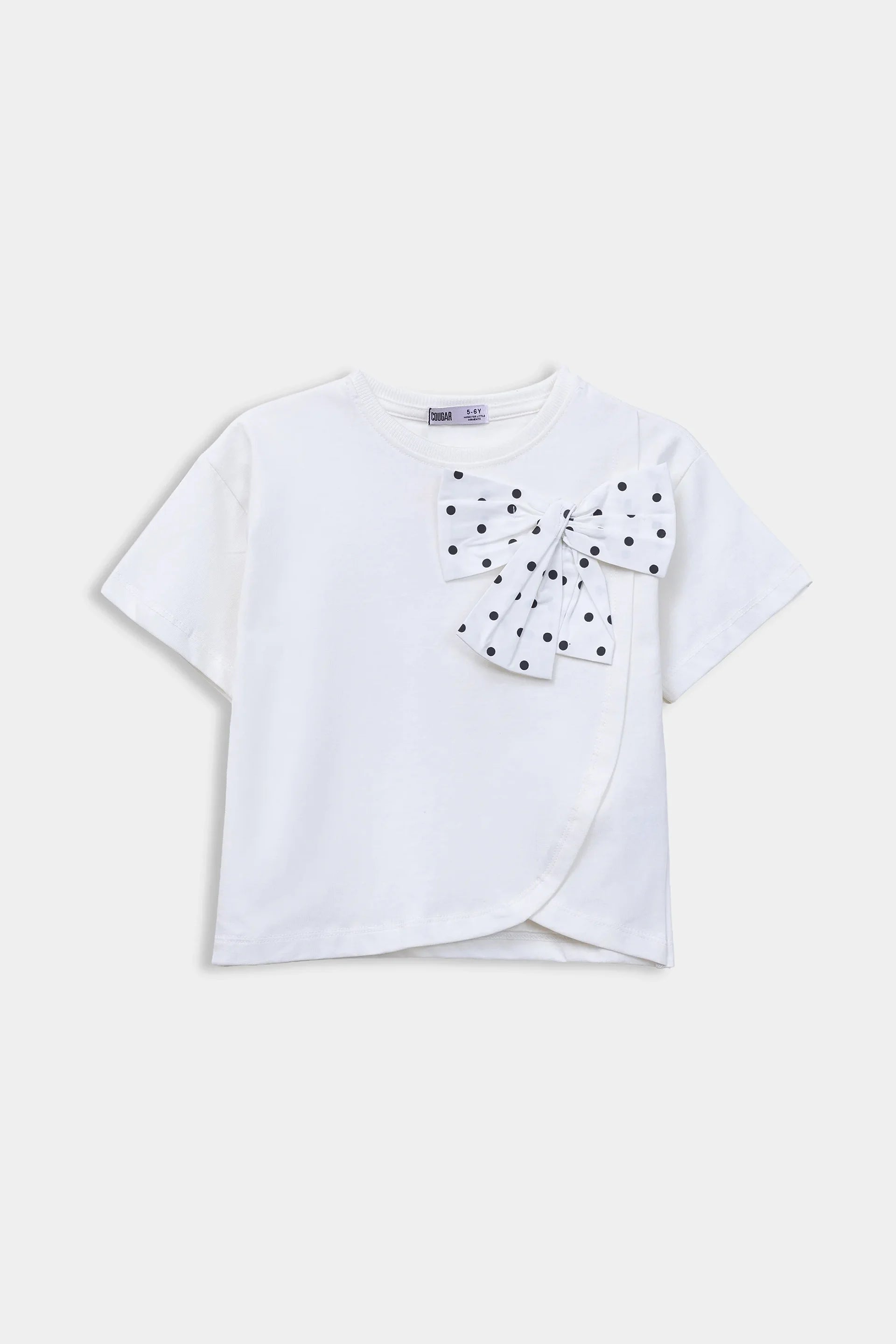 Polka Dot Bow T-Shirt - Cougar Clothing