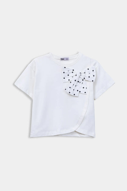 Polka Dot Bow T-Shirt - Cougar Clothing