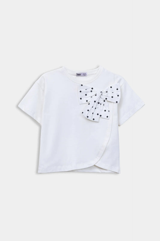 Polka Dot Bow T-Shirt - Cougar Clothing