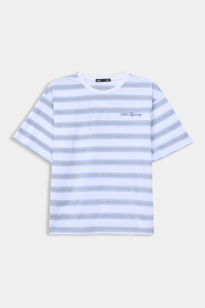 Focus & Chaos Striped Tee - Cougar Clothing