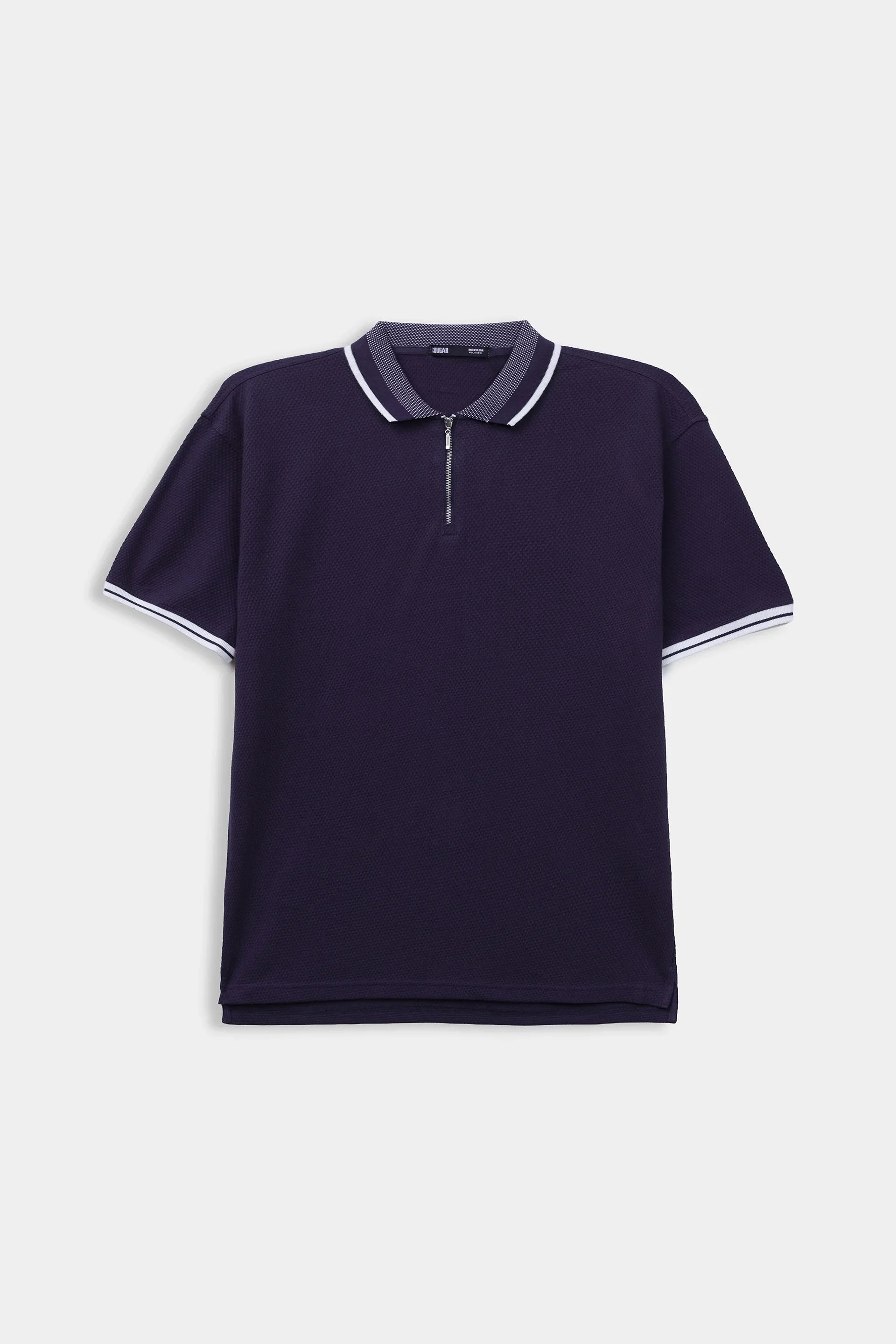 Quarter Zip Textured Polo - Cougar Clothing