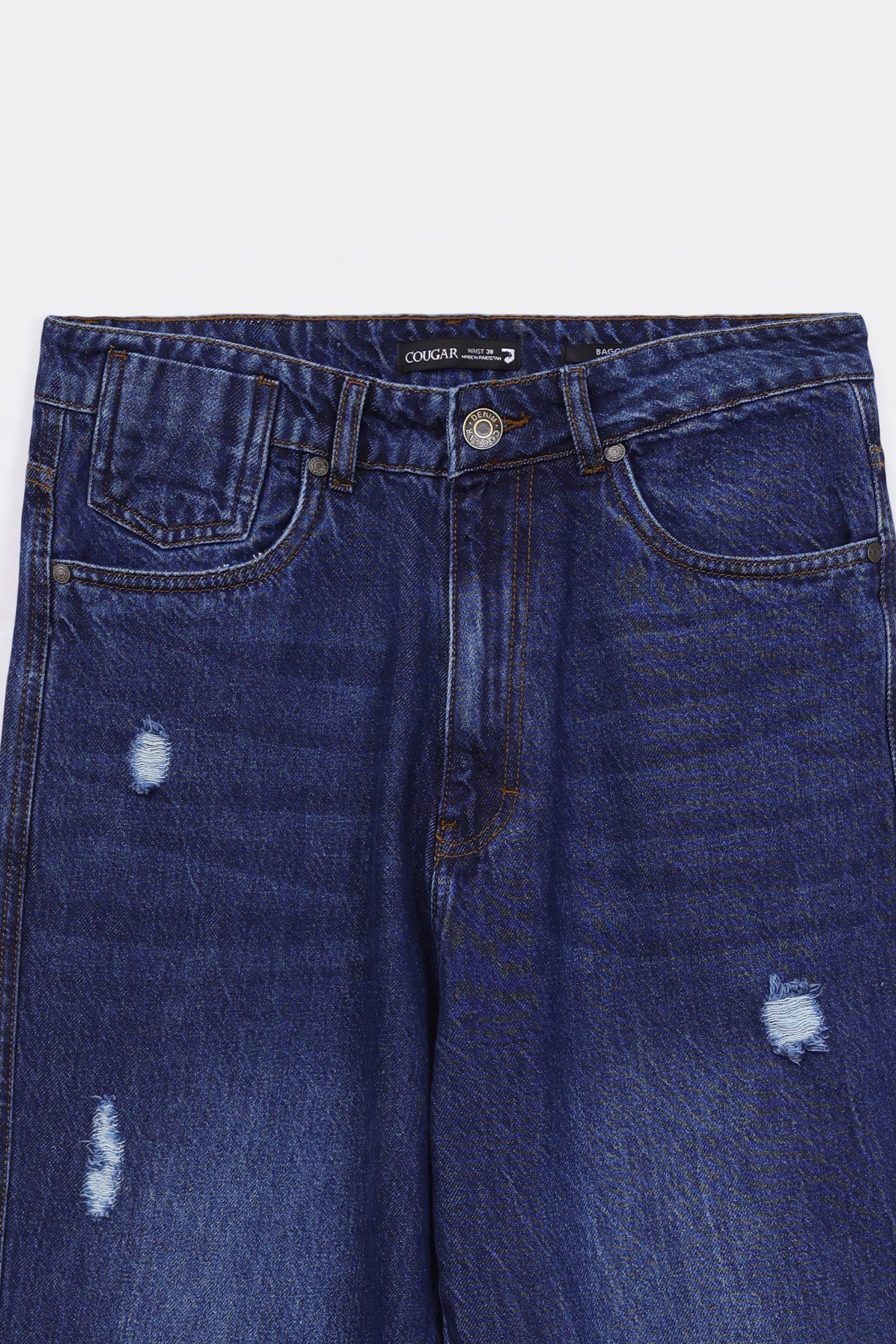 Baggy Fit Distressed Jeans - Cougar Clothing