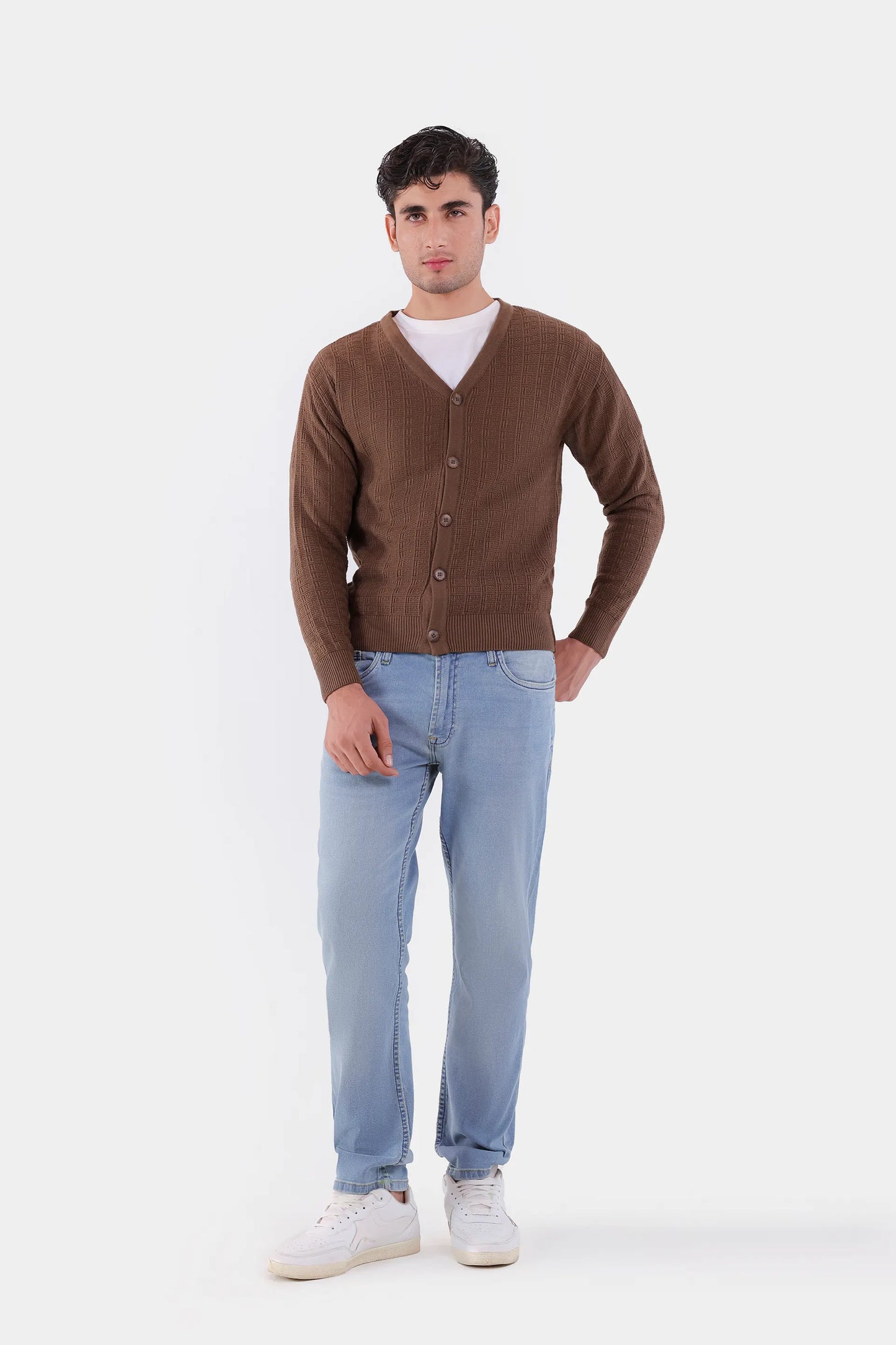 V-Neck Button-Front Cardigan - Cougar Clothing