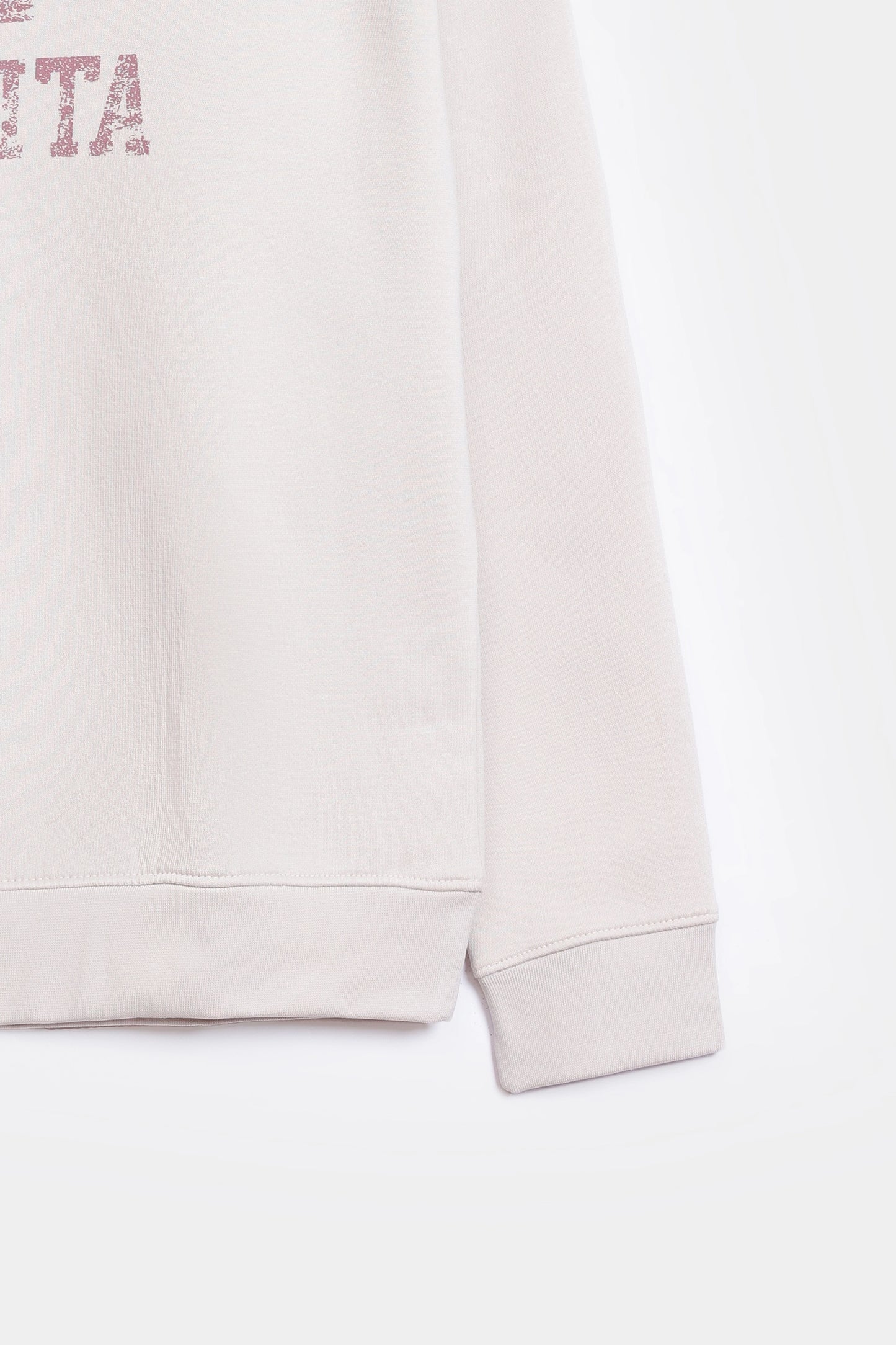 Text Print Fleece Sweatshirt - Cougar Clothing