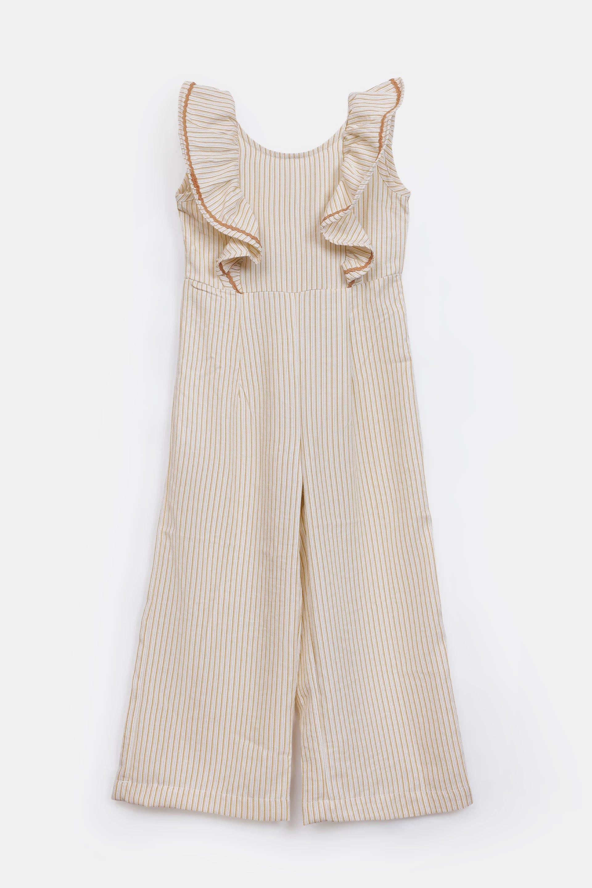 Pin Striped Cotton Jumpsuit - Cougar Clothing