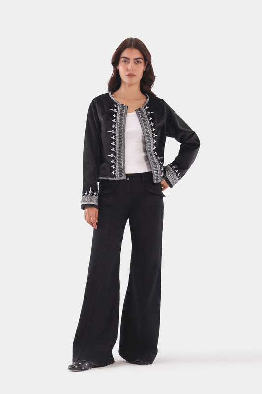 Embroidered Velvet Jacket - Cougar Clothing
