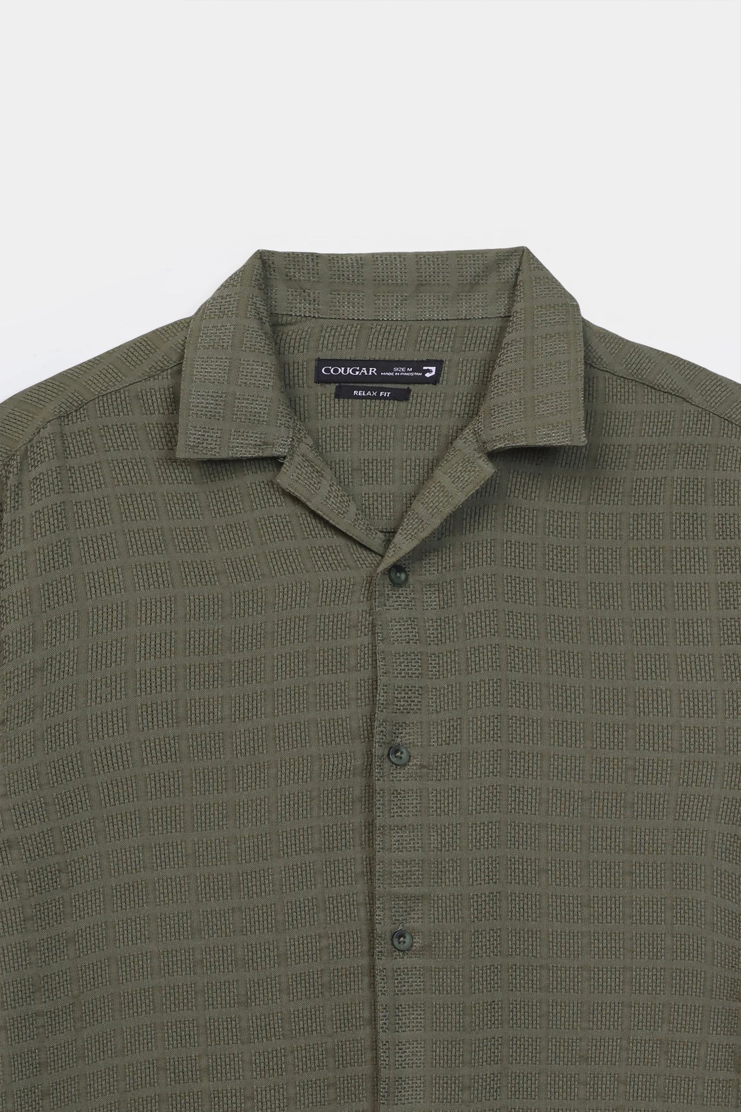 Textured Cotton Shirt - Cougar Clothing