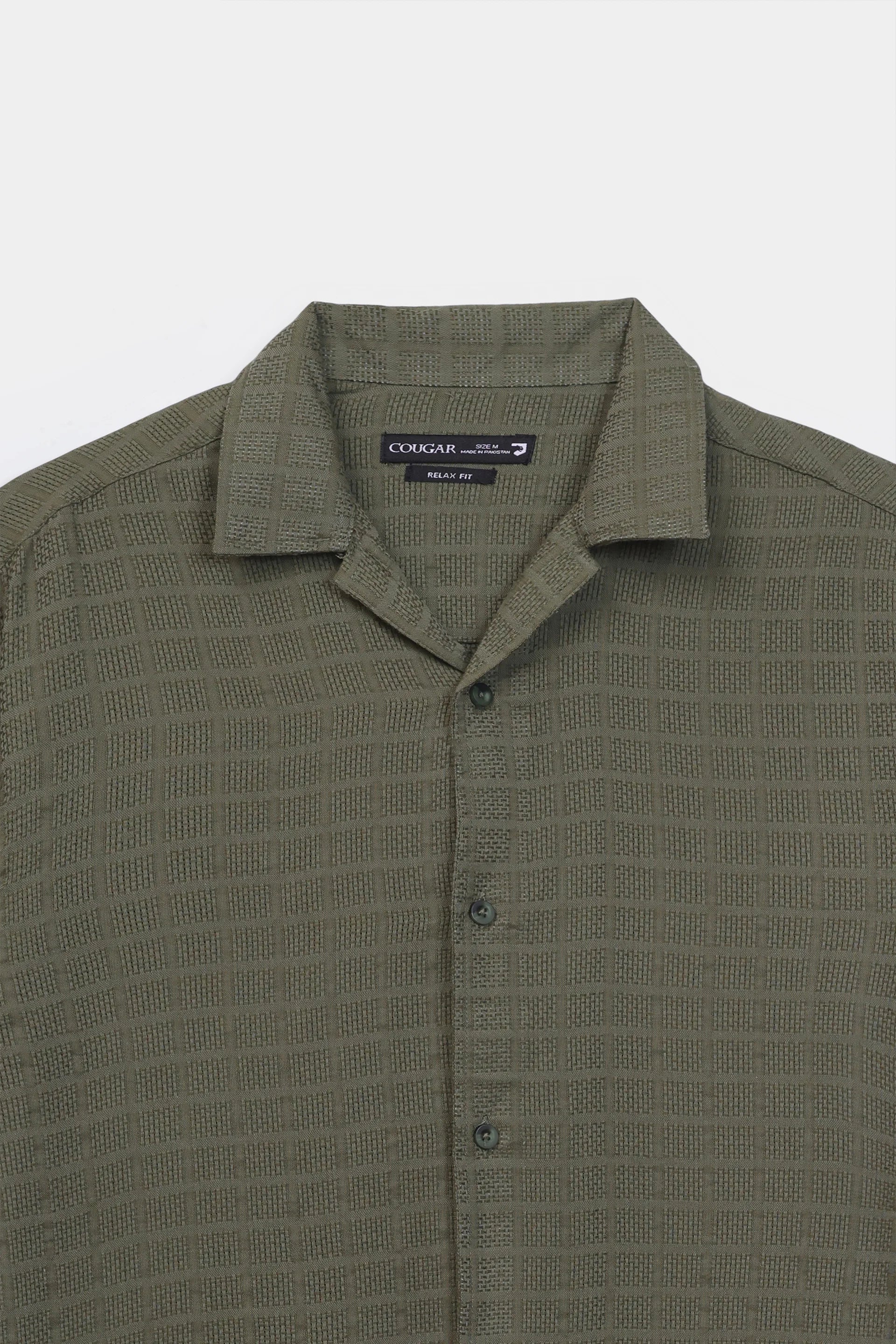 Textured Cotton Shirt - Cougar Clothing