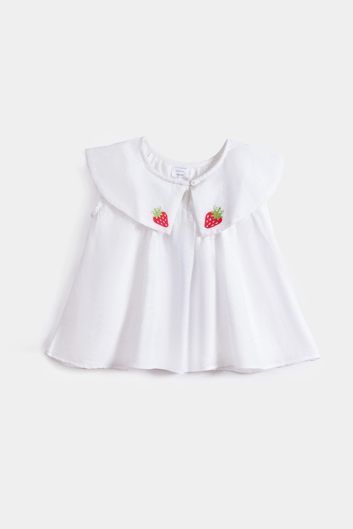 Bib Collar Embroidered Top - Cougar Clothing