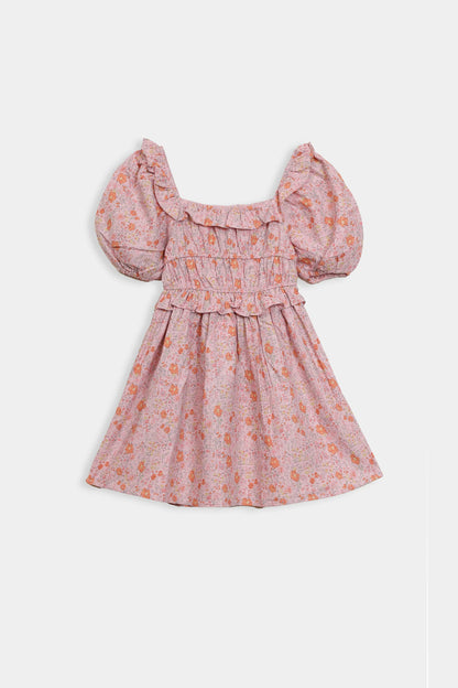 Printed Ruffle Dress - Cougar Clothing