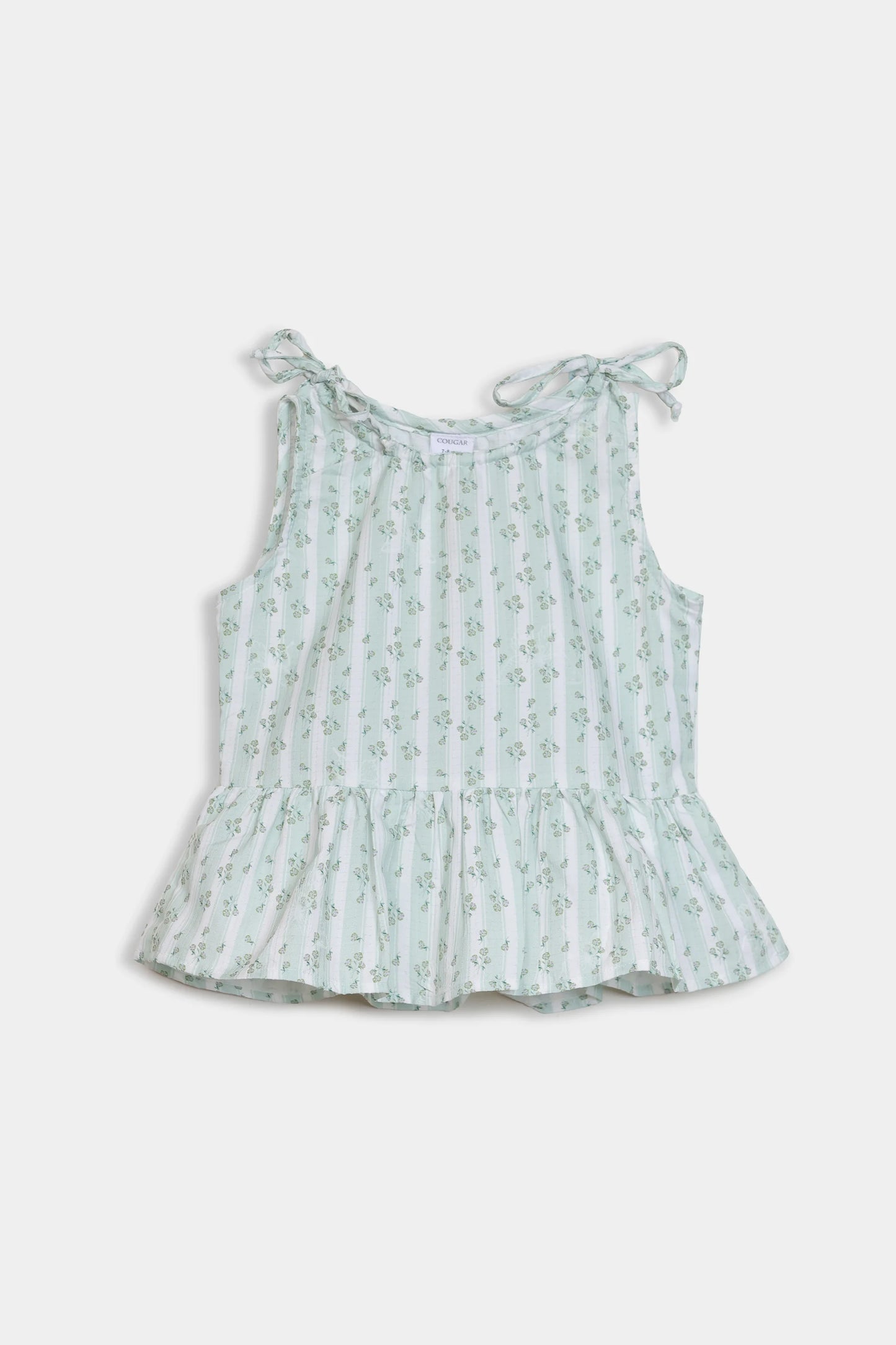 Printed Peplum Top - Cougar Clothing