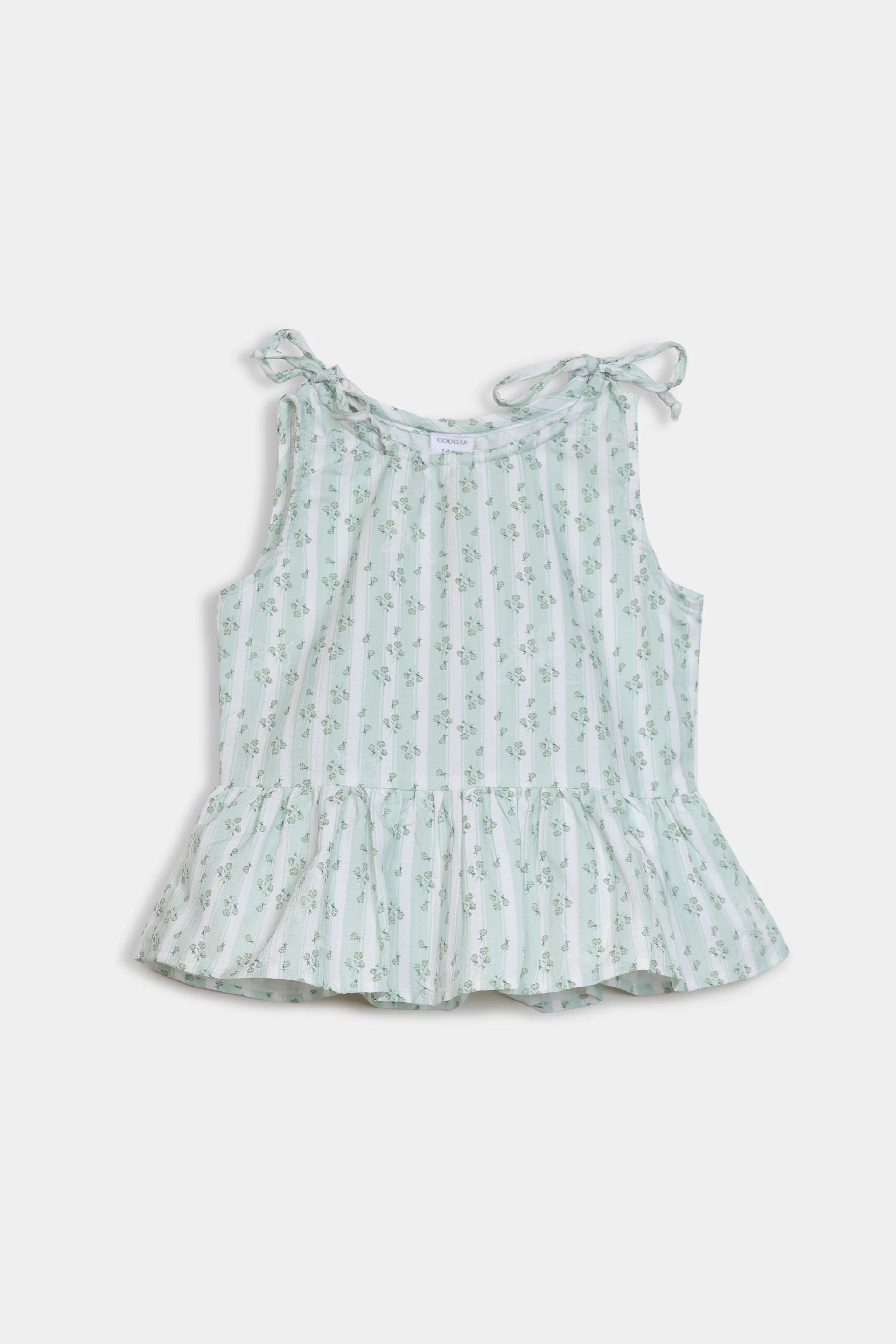 Printed Peplum Top - Cougar Clothing