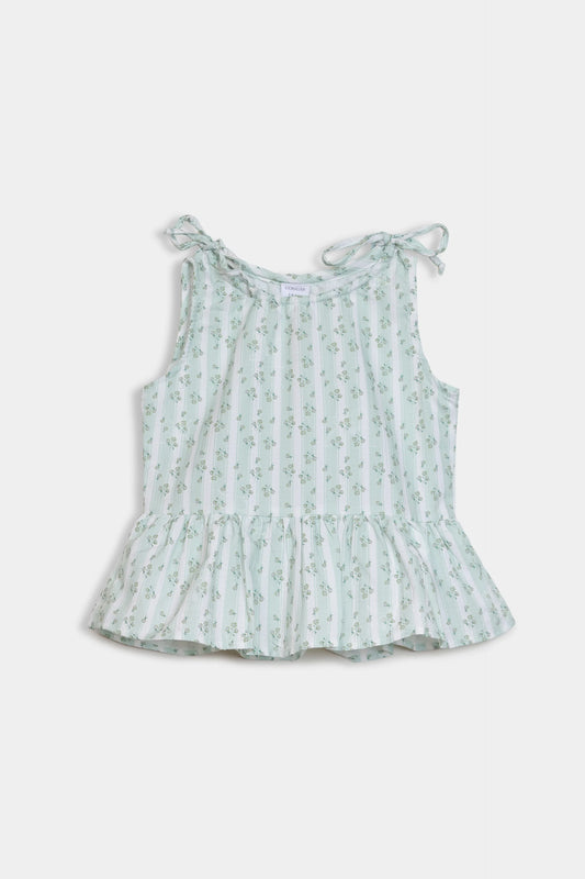 Printed Peplum Top - Cougar Clothing