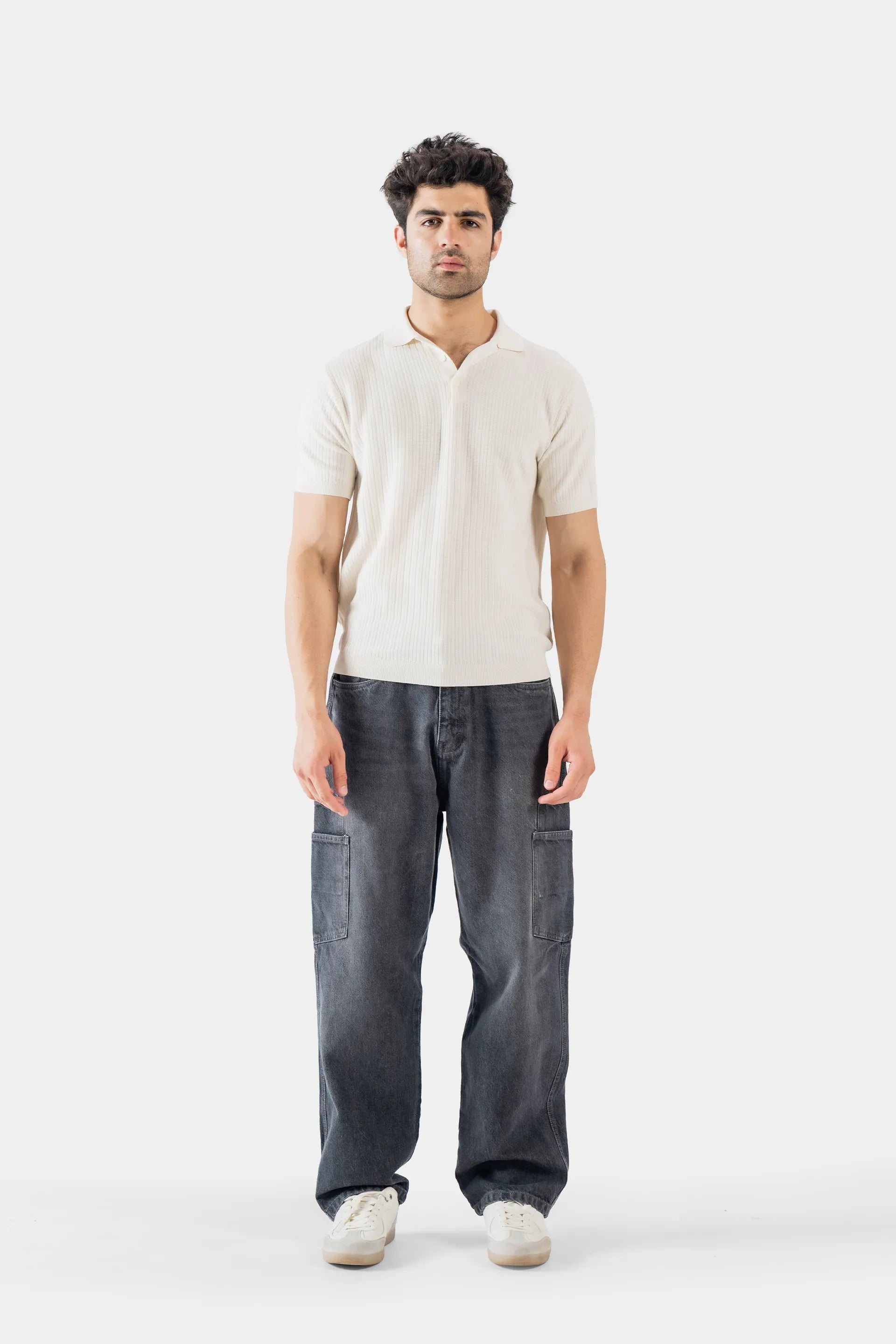 Vertical Knit Polo - Cougar Clothing