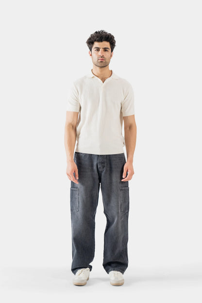 Vertical Knit Polo - Cougar Clothing