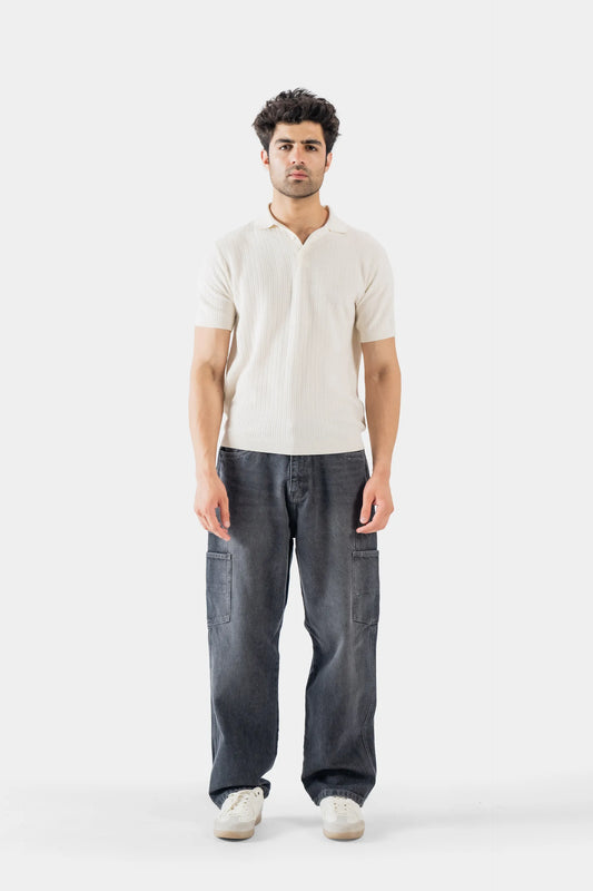 Vertical Knit Polo - Cougar Clothing