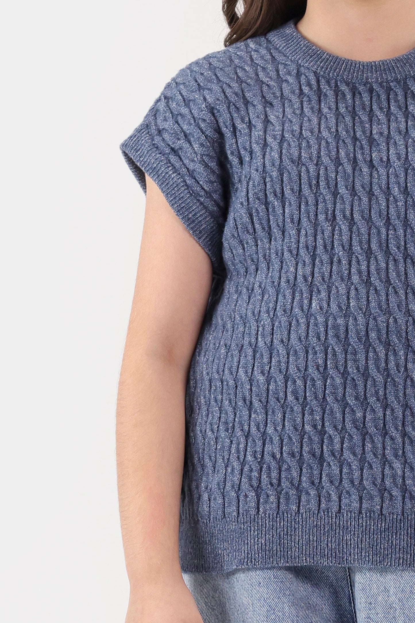 Cable Knit Sweater Vest - Cougar Clothing