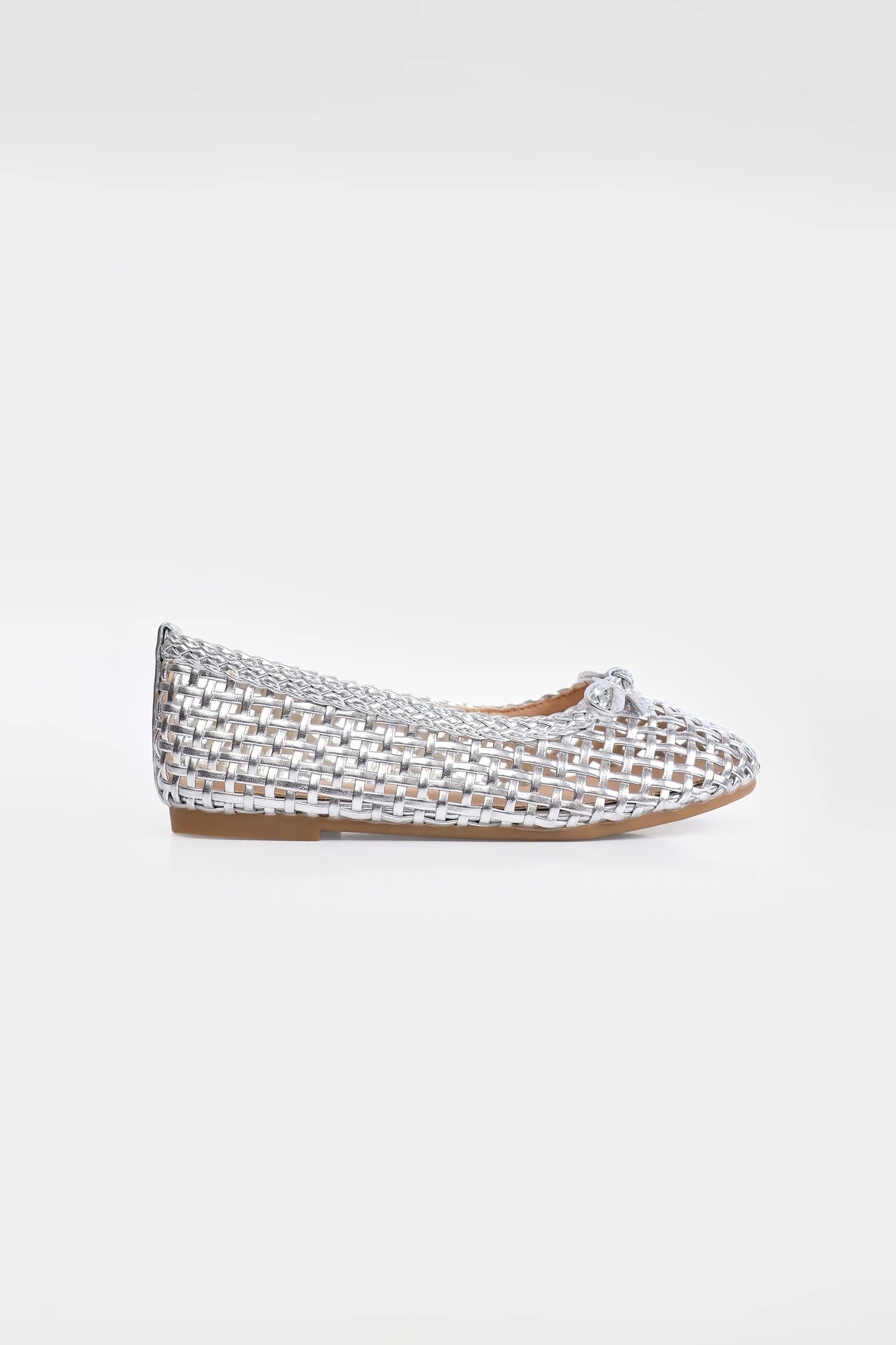 Braided Ballet Flats With Bows - Cougar Clothing
