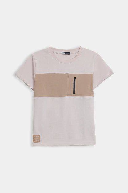 Paneled Pique T-Shirt - Cougar Clothing