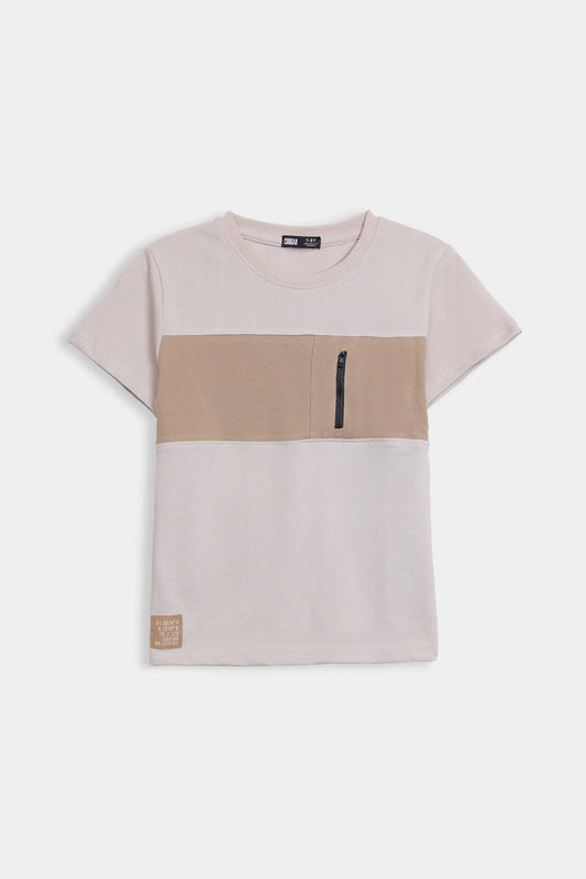 Paneled Pique T-Shirt - Cougar Clothing